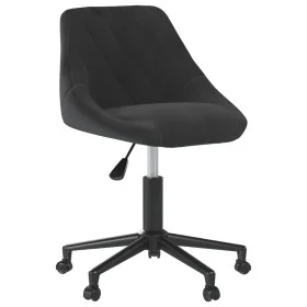 Schwarzer Samt-Drehstuhl für Esszimmer von vidaXL, Essstühle - Ref: Foro24-3089029, Preis: 95,30 €, Rabatt: %