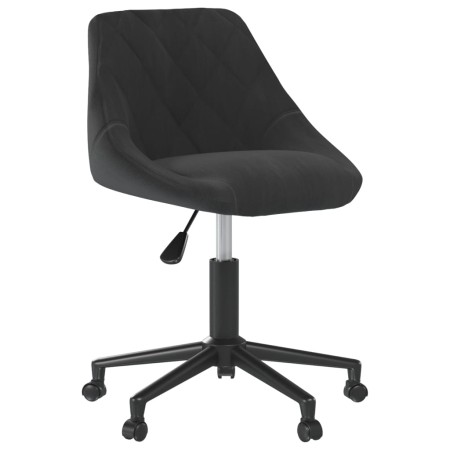Schwarzer Samt-Drehstuhl für Esszimmer von vidaXL, Essstühle - Ref: Foro24-3089029, Preis: 97,04 €, Rabatt: %