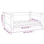 Hundebett aus massivem Kiefernholz, honigbraun, 65,5 x 50,5 x 28 cm von vidaXL, Betten für Hunde - Ref: Foro24-821450, Preis:...