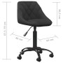 Bürostuhl aus schwarzem Samt von vidaXL, Bürostühle - Ref: Foro24-3088843, Preis: 91,51 €, Rabatt: %