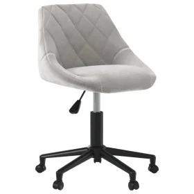 Drehbarer Esszimmerstuhl aus hellgrauem Samt von vidaXL, Essstühle - Ref: Foro24-3089032, Preis: 94,25 €, Rabatt: %
