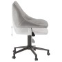 Drehbarer Esszimmerstuhl aus hellgrauem Samt von vidaXL, Essstühle - Ref: Foro24-3089032, Preis: 95,99 €, Rabatt: %