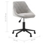 Drehbarer Esszimmerstuhl aus hellgrauem Samt von vidaXL, Essstühle - Ref: Foro24-3089032, Preis: 95,99 €, Rabatt: %
