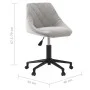 Drehbarer Esszimmerstuhl aus hellgrauem Samt von vidaXL, Essstühle - Ref: Foro24-3089032, Preis: 94,25 €, Rabatt: %