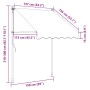 Toldo retráctil de tela y acero gris antracita 150x150 cm
