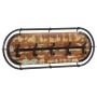 Perchero de pared con 5 ganchos madera maciza reciclada