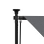 Toldo retráctil de tela y acero gris antracita 200x150 cm