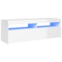TV-Schrank mit strahlend weißen LED-Leuchten 120x35x40 cm von vidaXL, TV-Möbel - Ref: Foro24-804379, Preis: 101,82 €, Rabatt: %