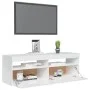 TV-Schrank mit strahlend weißen LED-Leuchten 120x35x40 cm von vidaXL, TV-Möbel - Ref: Foro24-804379, Preis: 100,44 €, Rabatt: %