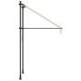 Toldo retráctil de tela y acero crema 100x150 cm