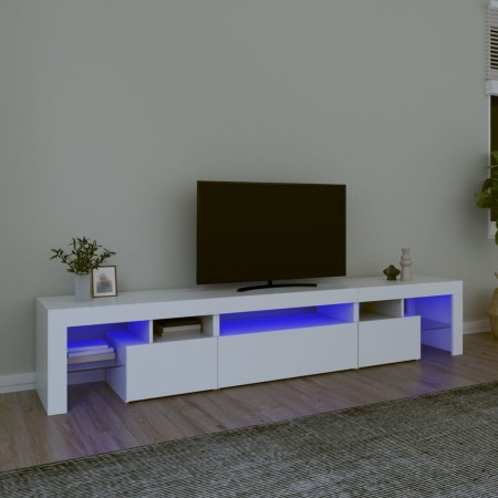 TV-Schrank mit LED-Leuchten weiß 215x36,5x40 cm von vidaXL, TV-Möbel - Ref: Foro24-3152794, Preis: 153,28 €, Rabatt: %