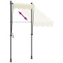 Toldo retráctil de tela y acero crema 150x150 cm