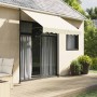 Toldo retráctil de tela y acero crema 250x150 cm
