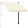 Toldo retráctil de tela y acero crema 250x150 cm