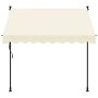 Toldo retráctil de tela y acero crema 250x150 cm