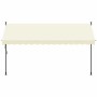 Toldo retráctil de tela y acero crema 350x150 cm