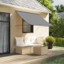 Toldo retráctil de tela y acero gris antracita 250x150 cm