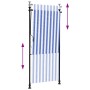 Persiana enrollable exterior tela acero azul blanco 100x270 cm