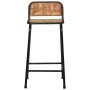 Taburetes de barra 2 uds 46x35,5x80 madera maciza reciclada
