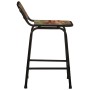 Taburetes de barra 2 uds 46x35,5x70 madera maciza reciclada