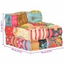 Puf modular de tela patchwork