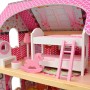 Casa de muñecas de 3 pisos madera 60x30x90 cm