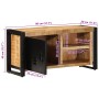 Mueble de TV madera maciza de mango rugosa 80x30x40 cm en Muebles TV | Comprar online en Foro24