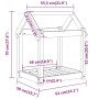 Hundebett aus massivem, grauem Kiefernholz, 61 x 50 x 70 cm von vidaXL, Betten für Hunde - Ref: Foro24-822199, Preis: 40,79 €...