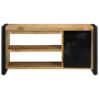 Banco de Zapatos Marrón 100 x 40 x 50 cm Madera maciza de Mango