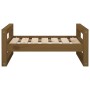 Hundebett aus massivem Kiefernholz, honigbraun, 65,5 x 50,5 x 28 cm von vidaXL, Betten für Hunde - Ref: Foro24-821475, Preis:...