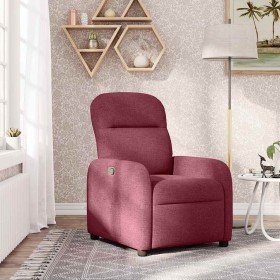 Sillón reclinable de tela rojo tinto en Sillones | Comprar online en Foro24