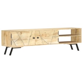 Mueble de TV madera maciza de mango 140x30x40 cm