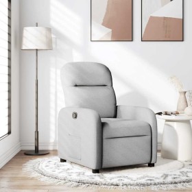 Sillón reclinable de tela gris nube Sillón reclinable de tela gris nube