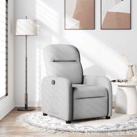 Sillón reclinable de tela gris nube Sillón reclinable de tela gris nube