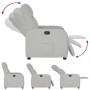 Sillón reclinable de tela gris nube