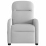Sillón de masaje reclinable de tela gris nube