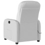Sillón de masaje reclinable de tela gris nube