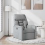 Sillón reclinable de tela gris claro