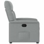 Sillón reclinable de tela gris claro