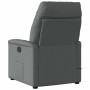 Sillón reclinable de tela gris oscuro
