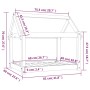 Hundebett aus massivem Kiefernholz, honigbraun, 81 x 60 x 70 cm von vidaXL, Betten für Hunde - Ref: Foro24-822210, Preis: 51,...