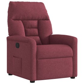 Sillón reclinable de tela rojo tinto Sillón reclinable de tela rojo tinto