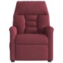 Sillón reclinable de tela rojo tinto