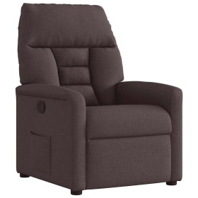 Sillón reclinable de tela marrón oscuro Sillón reclinable de tela marrón oscuro
