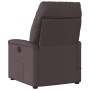 Sillón reclinable de tela marrón oscuro