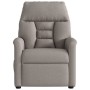 Sillón reclinable de tela gris taupe