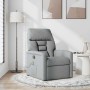 Sillón reclinable de masaje de tela gris claro
