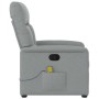Sillón reclinable de masaje de tela gris claro