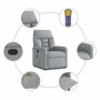 Sillón reclinable de masaje de tela gris claro