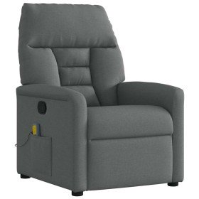 Sillón de masaje reclinable de tela gris oscuro Sillón de masaje reclinable de tela gris oscuro